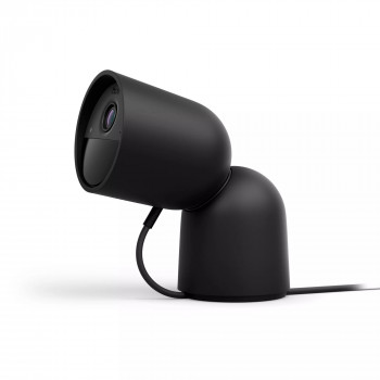 Philips Hue Secure cámara con cable con base, resolución de vídeo 2K, negra