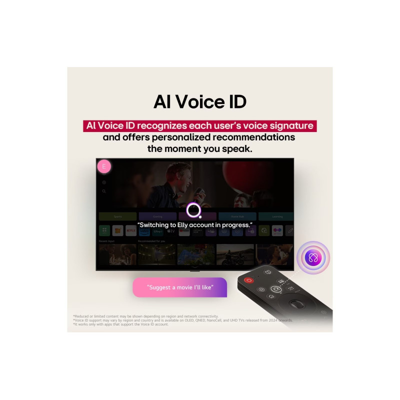 LG 65QNED82A3B 65 pulgadas QNED 4K Smart TV con procesador α7 Gen6 AI