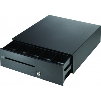 Caja registradora HP para Engage Flex Mini Retail System – Electrónica, cerradura de 3 posiciones, 5 compartimentos para billetes / 8 para monedas, negro