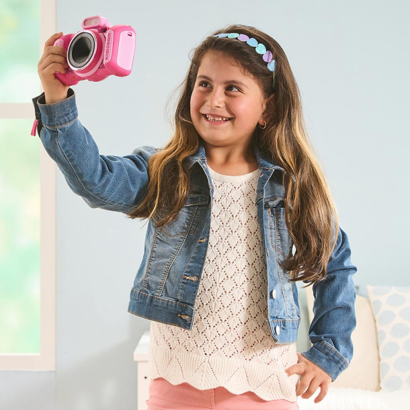VTech Kidizoom Duo FX cámara digital rosa con doble objetivo, 5MP, LCD en color de 2,4