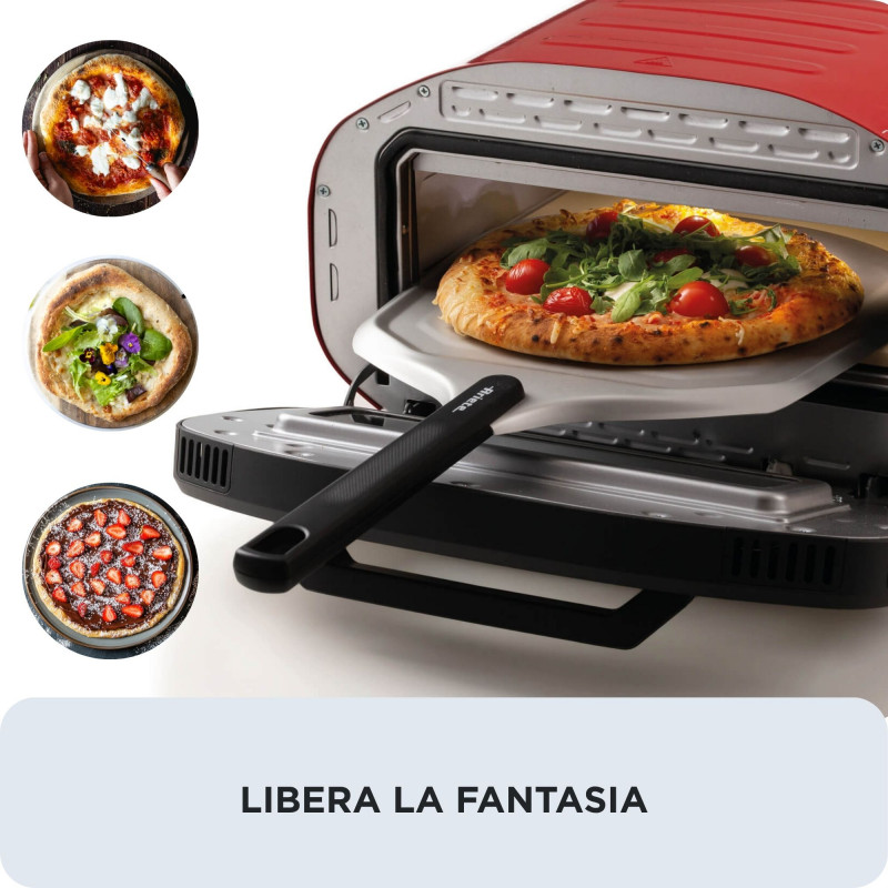 Horno para pizza Ariete DA GENNARO rojo/acero inoxidable 2200W para pizzas hasta 30cm