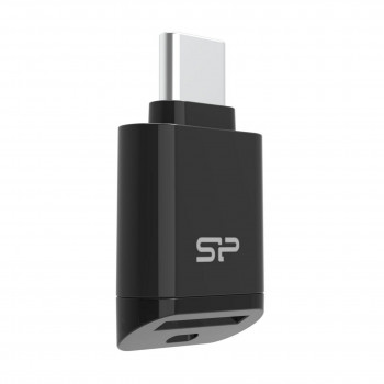 Silicon Power C200 lector de tarjetas microSD USB-C 3.2 - negro