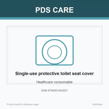 Tapa de inodoro con cubierta PDS CARE, 10 cm