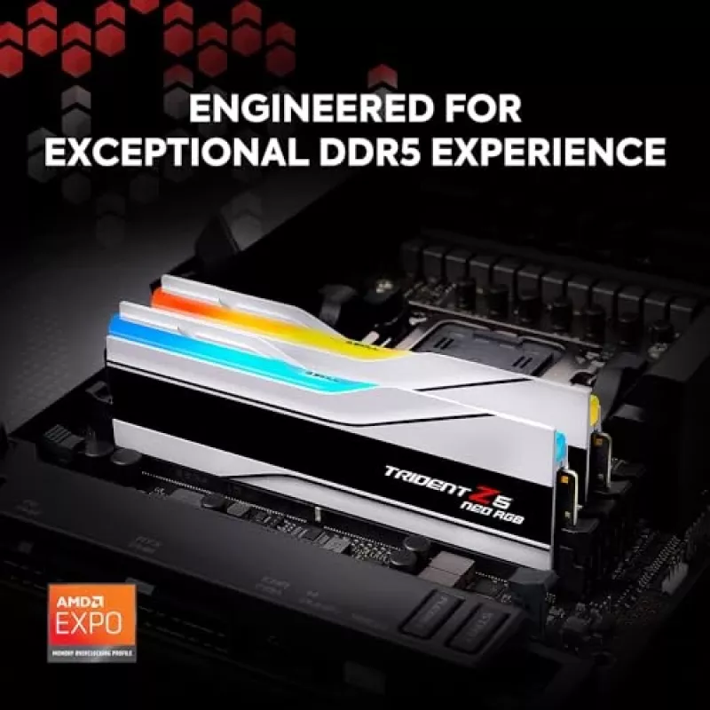 G.Skill Trident Z5 Neo EXPO RGB 64GB (2x32GB) DDR5 PC5-48000C30 6000MHz Kit de doble canal