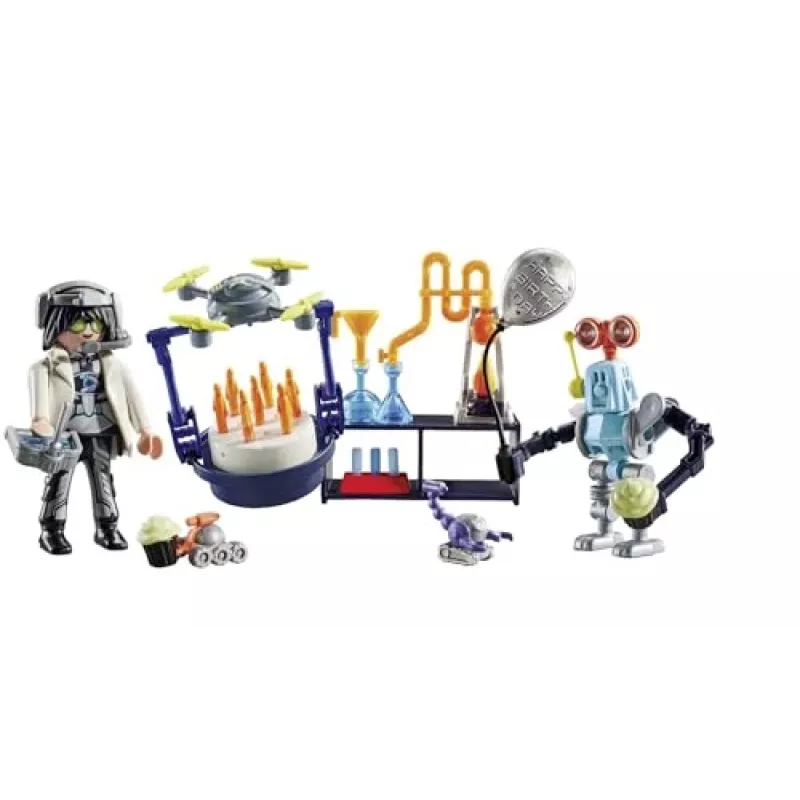 Playmobil 71450 My Life: Investigador con robots – Fiesta científica en el laboratorio con dron de transporte y robots – Divertido artículo de juego de rol imaginativo