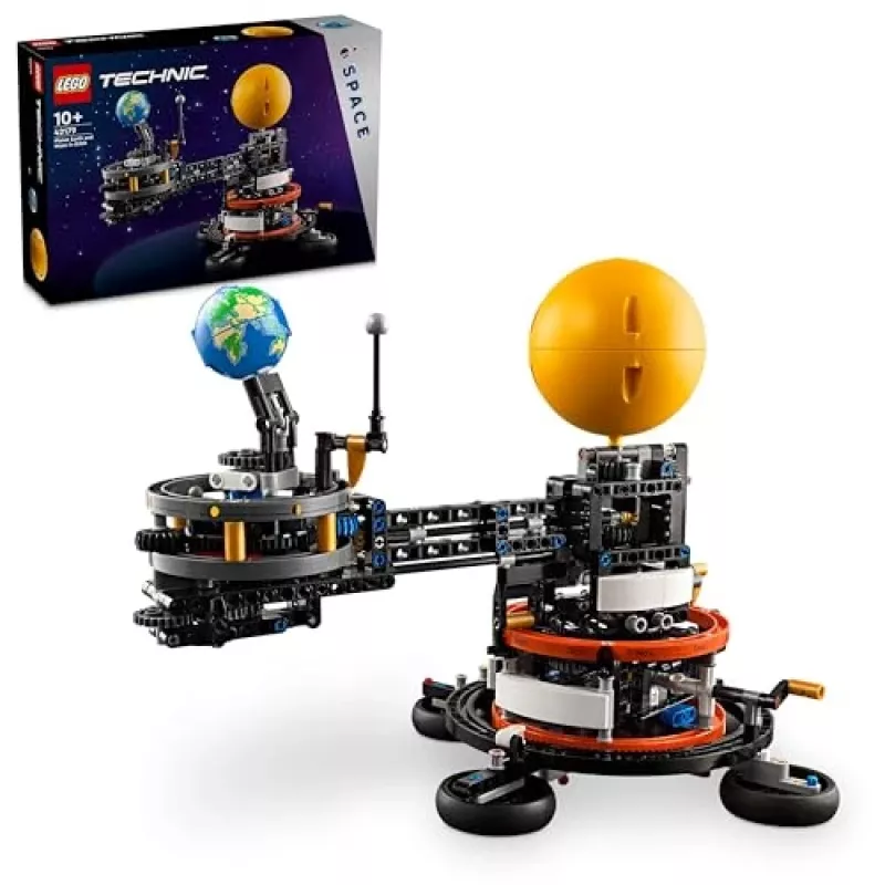LEGO Technic Planeta Tierra y Luna en órbita, juegos espaciales para niños y niñas a partir de 10 años, sistema solar, juguete de construcción con planetas