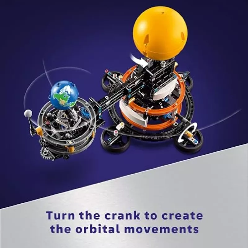 LEGO Technic Planeta Tierra y Luna en órbita, juegos espaciales para niños y niñas a partir de 10 años, sistema solar, juguete de construcción con planetas