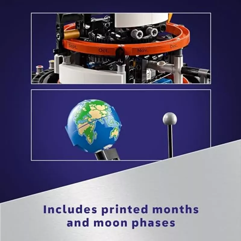 LEGO Technic Planeta Tierra y Luna en órbita, juegos espaciales para niños y niñas a partir de 10 años, sistema solar, juguete de construcción con planetas