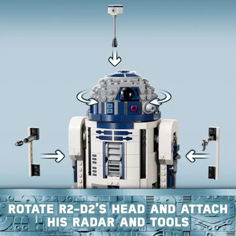 LEGO Star Wars 75379 R2-D2 set de construcción con minifigura de Darth Malak, 1050 piezas, 10+