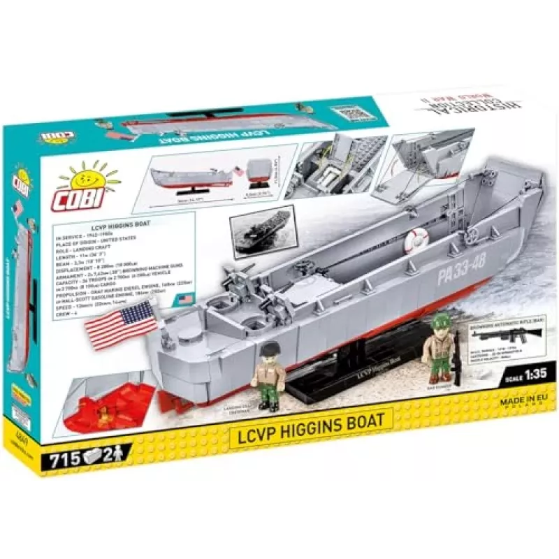 Set de construcción Cobi LCVP Higgins Boat 715 piezas edad 8+