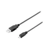 Equip cable USB 2.0 Type-A a Micro-B, 1,0 m, negro, 1 m, USB A, Micro-USB B, USB 2.0, macho/macho, negro