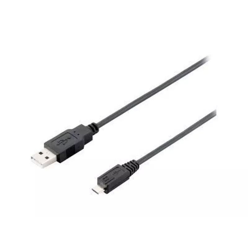 Equip cable USB 2.0 Type-A a Micro-B, 1,0 m, negro, 1 m, USB A, Micro-USB B, USB 2.0, macho/macho, negro