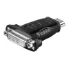 Adaptador HDMI™ / DVI-D Goobay Wentronic, conector macho HDMI estándar (tipo A), Negro – conector macho HDMI™ de 19 polos > conector hembra DVI-D (24+1) (68098)