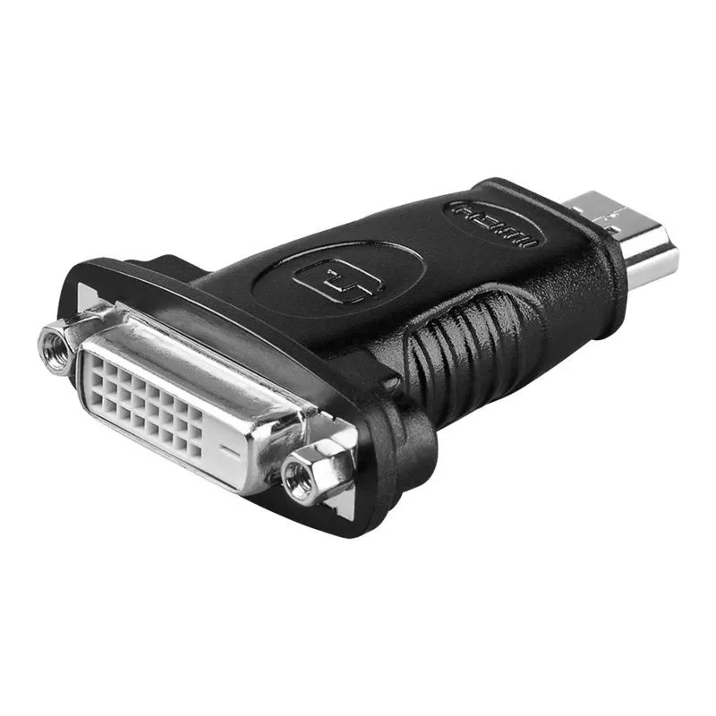 Adaptador HDMI™ / DVI-D Goobay Wentronic, conector macho HDMI estándar (tipo A), Negro – conector macho HDMI™ de 19 polos > conector hembra DVI-D (24+1) (68098)