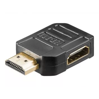 Adaptador HDMI Goobay Wentronic a 344 G - HDMI (H) a HDMI (M) - conector en ángulo recto (51725)