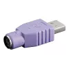 Adaptador de cable Microconnect USBA-M/PS2-F Violeta