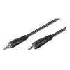 Cable de conexión de jack 3,5 mm Goobay Wentronic, Negro, 2,5 m - conector macho jack 3,5 mm (3 polos, estéreo) > conector macho jack 3,5 mm (3 polos, estéreo) (50449)