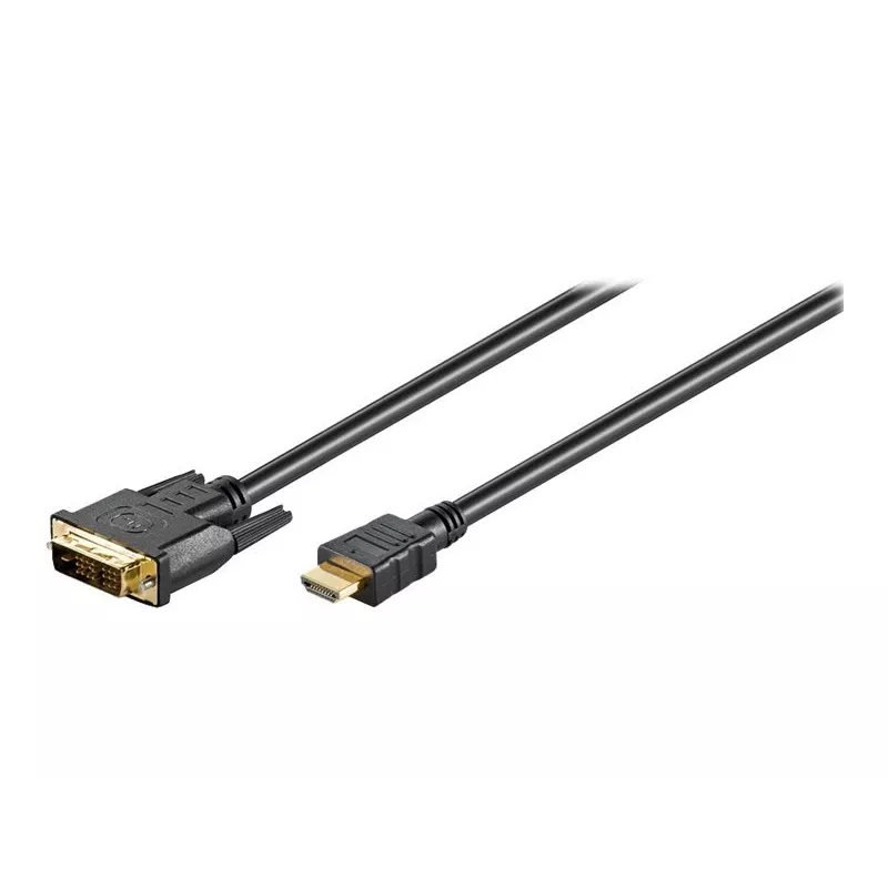 Wentronic Goobay Cable HDMI™ / DVI-D, negro, 3 m - conector HDMI™ de 19 pines > conector DVI-D (18+1) (51581)