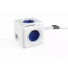 Regleta Allocacoc 2402BL/FREUPC 1,5 m 4 tomas AC interior azul, blanco
