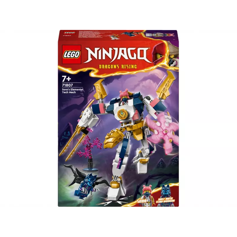 LEGO NINJAGO 71807 Sora's Elemental Tech Mech Rising Set de construcción