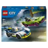 LEGO City Set de juego 60415 Persecución de coche de policía y muscle car — 213 piezas, 2 minifiguras, edad 6+