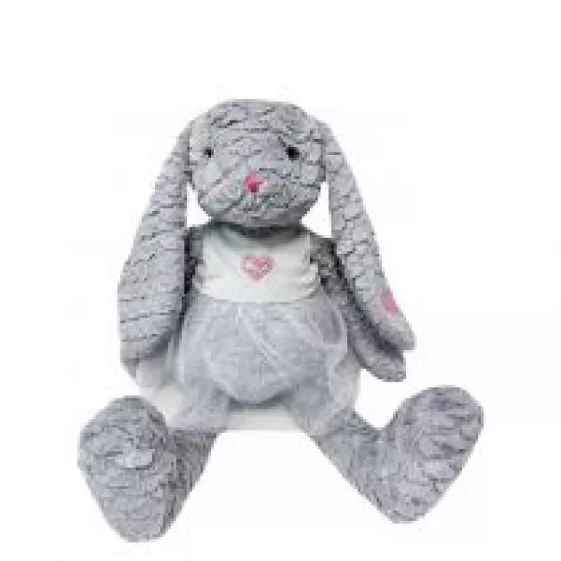 Peluche TULILO mascota conejo rosa 32 cm gris - conejo de peluche 32 cm
