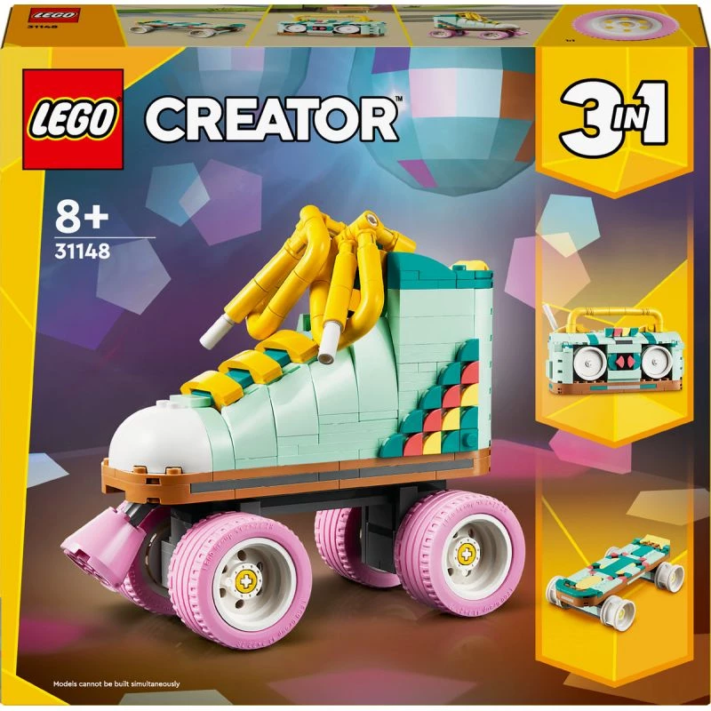 LEGO Creator Set patines retro construibles 31148 modelo 2 en 1, 342 piezas, 140×160×70 mm