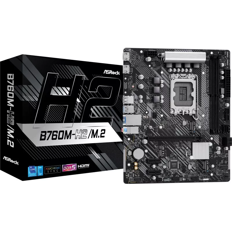 Placa base ASRock B760M-H2/M.2 DDR5 LGA1700 Micro-ATX
