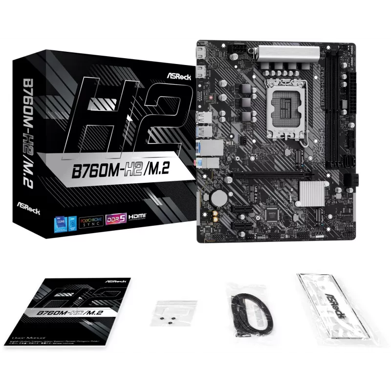 Placa base ASRock B760M-H2/M.2 DDR5 LGA1700 Micro-ATX