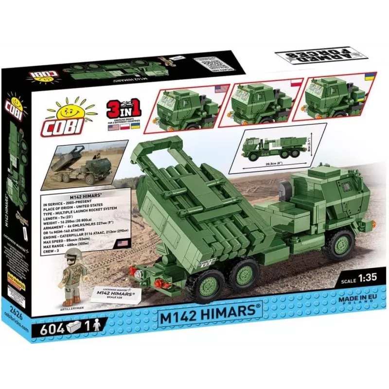 COBI 2626 Armed Forces M142 HIMARS juego de construcción, 604 piezas