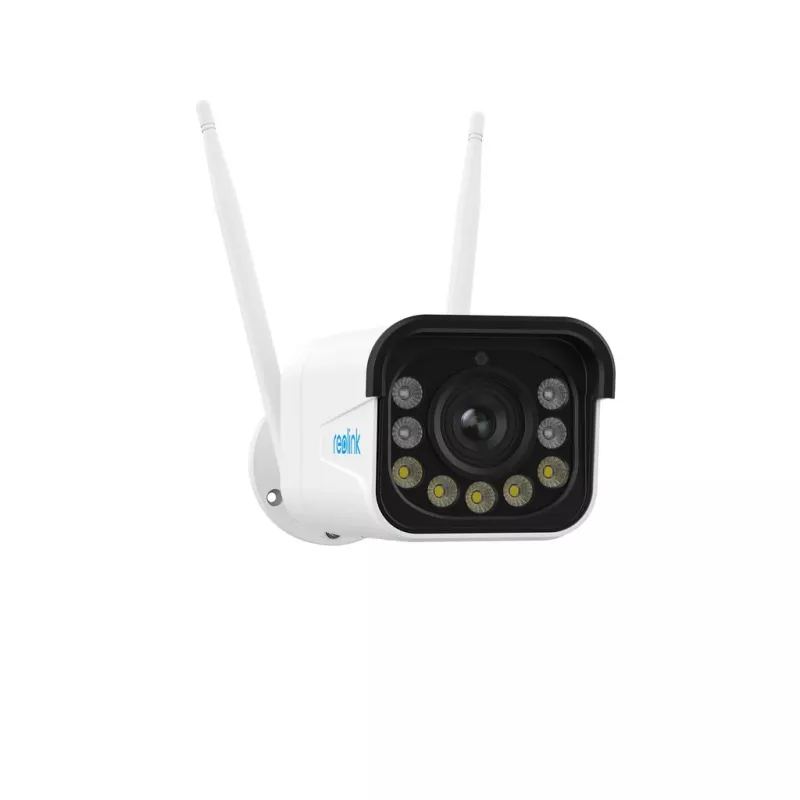 Reolink W430 - Cámara exterior 4K, Wi-Fi 6 de nueva generación, zoom óptico 5x, detección de personas/vehículos/animales, visión nocturna en color