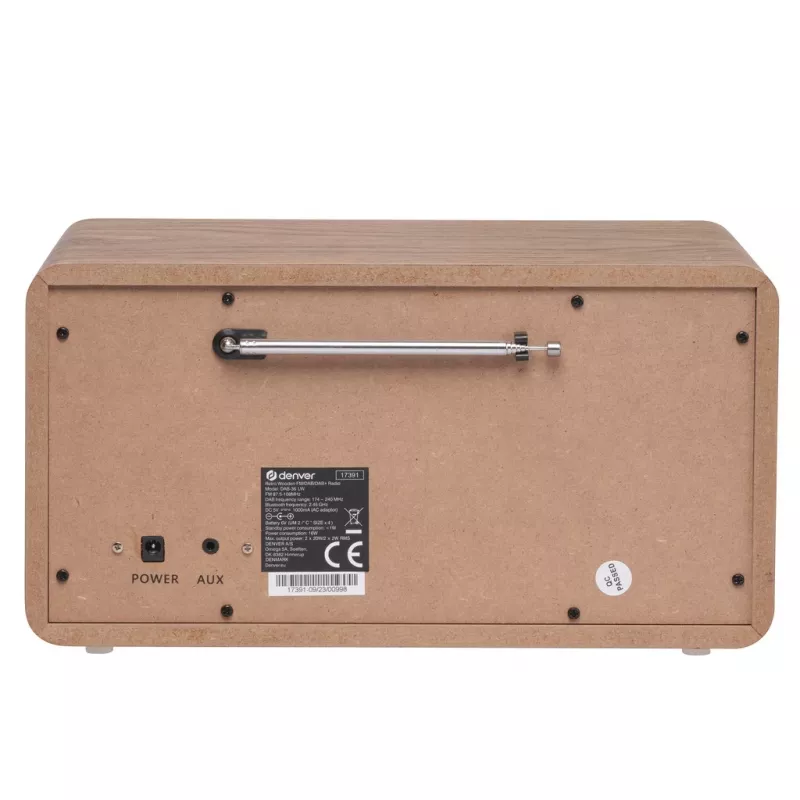 Radio portátil Denver DAB-36LW sintonizador digital DAB+ 5W LCD