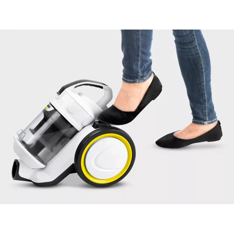 Aspirador de cilindro Karcher VC 3 — aspirador en seco para el hogar, 700 W, 0,9 L sin bolsa, HEPA 13, tubo telescópico, manguera de 1,5 m