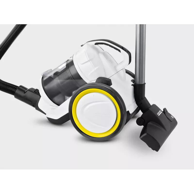 Aspirador de cilindro Karcher VC 3 — aspirador en seco para el hogar, 700 W, 0,9 L sin bolsa, HEPA 13, tubo telescópico, manguera de 1,5 m