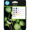 Cartucho de tinta HP 924 CMYK Original pack de 4, Negro, Cian, Magenta, Amarillo, 4 uds., 500 páginas, 400 páginas