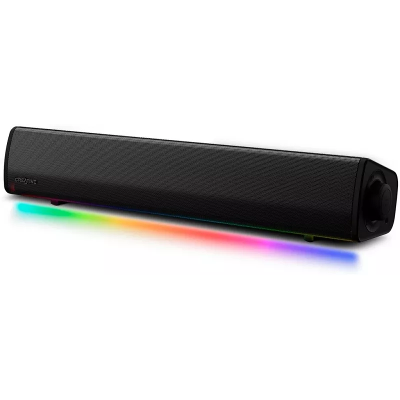Sound Blaster GS3 barra de sonido gaming compacta con RGB y tecnología SuperWide, alimentada por USB, Bluetooth 5.4, salida de auriculares para PC y Mac