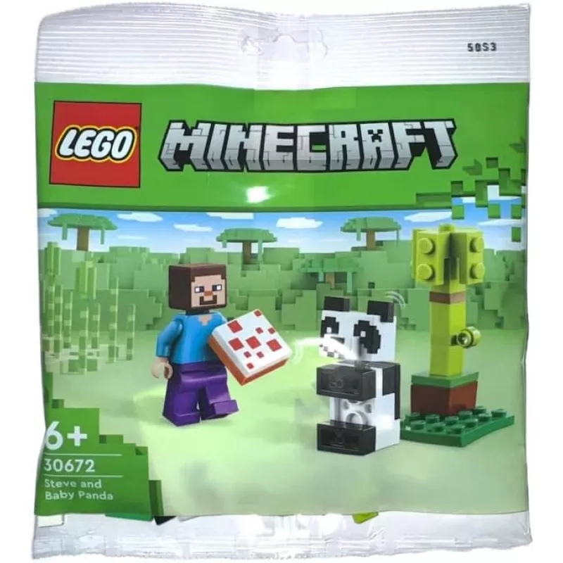 LEGO Minecraft Steve y Panda Bebé 30672 Bolsa