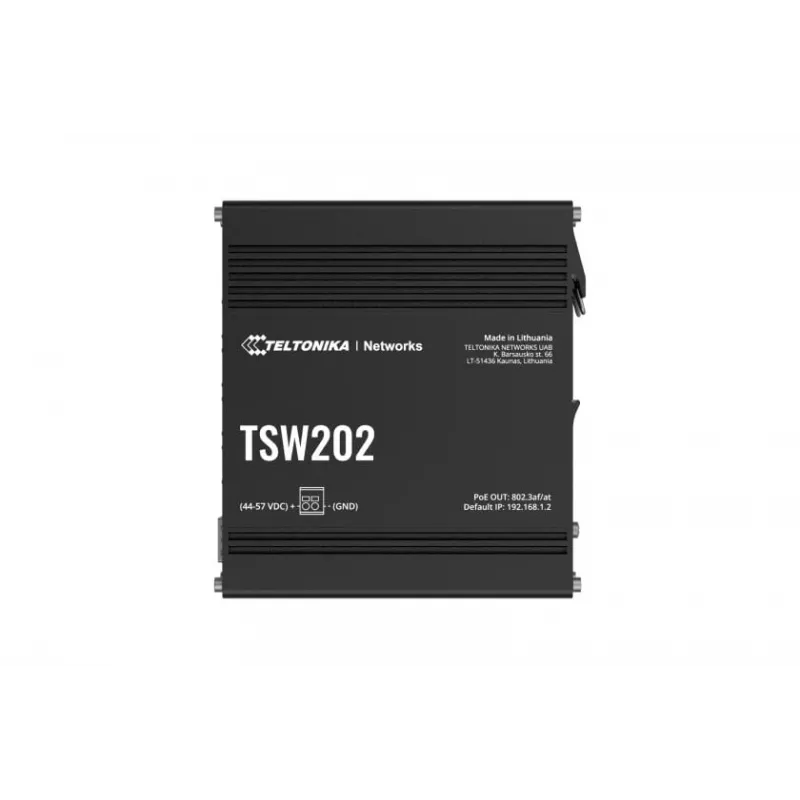Teltonika TSW202 Managed L2 Gigabit Ethernet (10/100/1000) Power over Ethernet (PoE) aluminio, azul