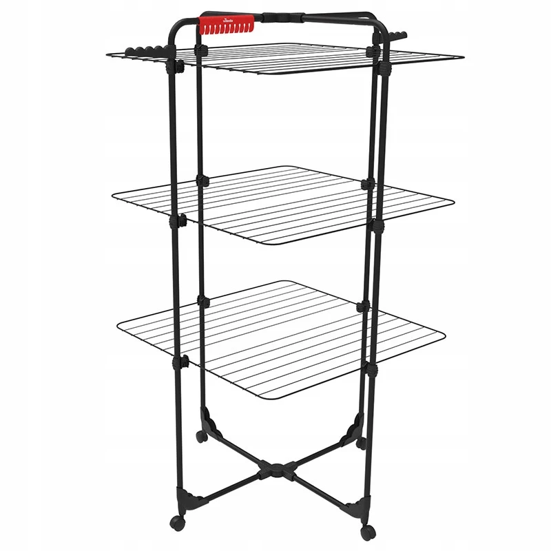 Tendedero de pared VILEDA Mixer 3 Ultimate — acero, 30 m de tendedero, plegable, con ruedas, 131×93×71 cm