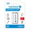Batería recargable everActive 6F22/9V Li-ion 550 mAh con USB TYPE C