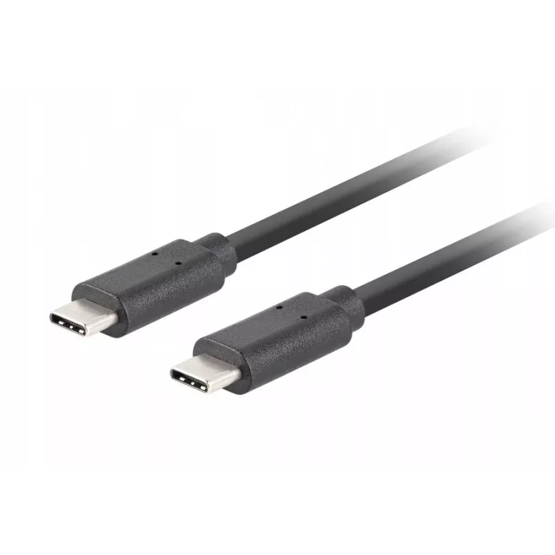 Cable USB-C a C LANBERG CA-CMCM-32CU-0018-BK USB 3.2 Gen 2, 1,8 m, negro, 100 W PD, vídeo 4K