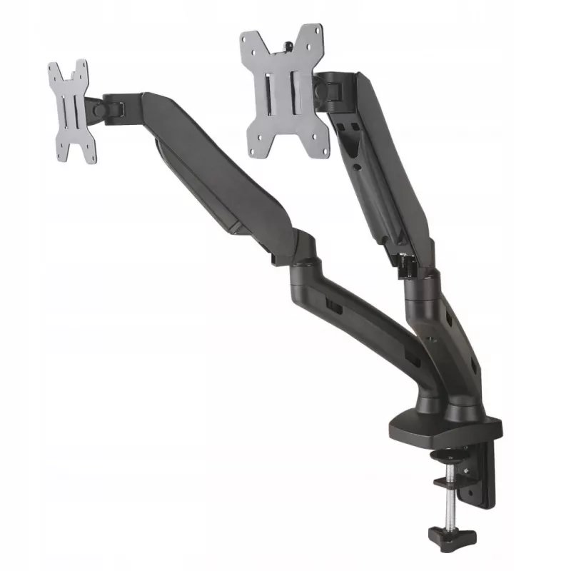 Soporte de mesa con pistón de gas para 2 LED / LCD de 13-27 pulgadas L-13GD
