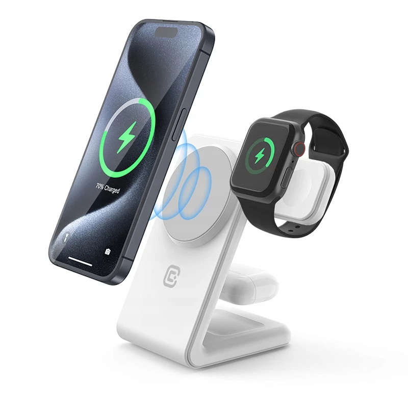 Cargador inalámbrico 3 en 1 MagSafe para iPhone, Apple Watch y AirPods Crong