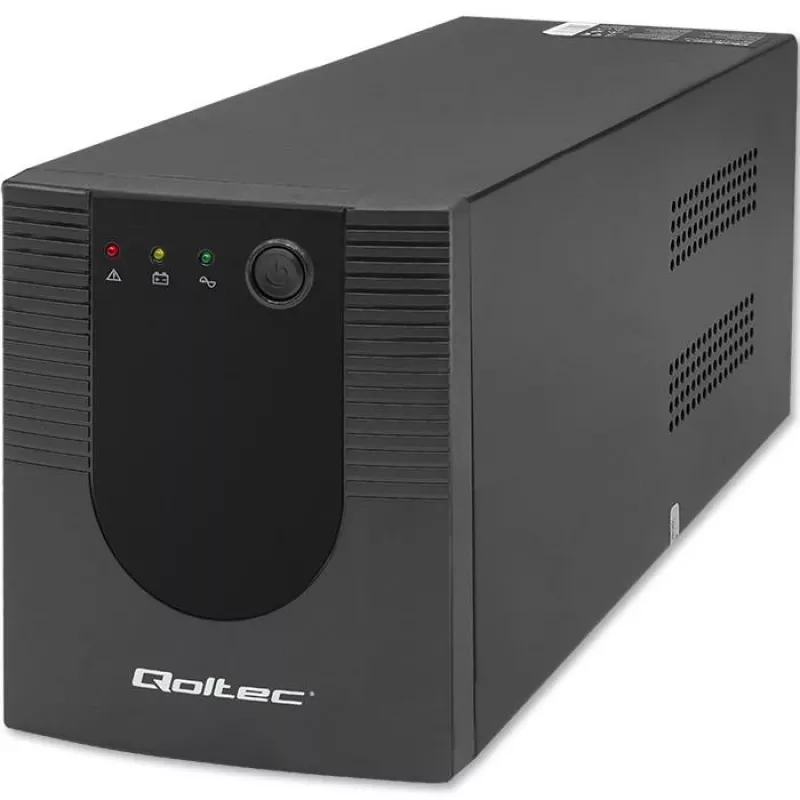 Qoltec Monolith 53775 SAI Line-Interactive, 1200 VA (1,2 kVA) / 720 W, AVR, 4 tomas AC, negro