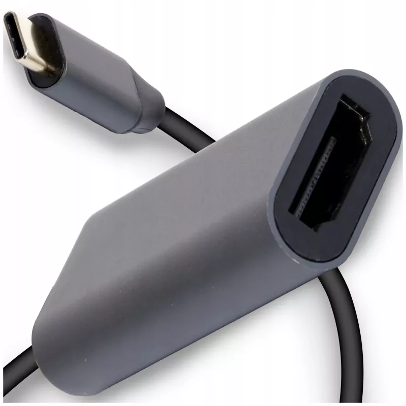 Cable adaptador IBOX USB-C a HDMI, modelo IACFAK, USB-C (conector macho) a HDMI (conector hembra), 4K 60 Hz, conector recto, plateado