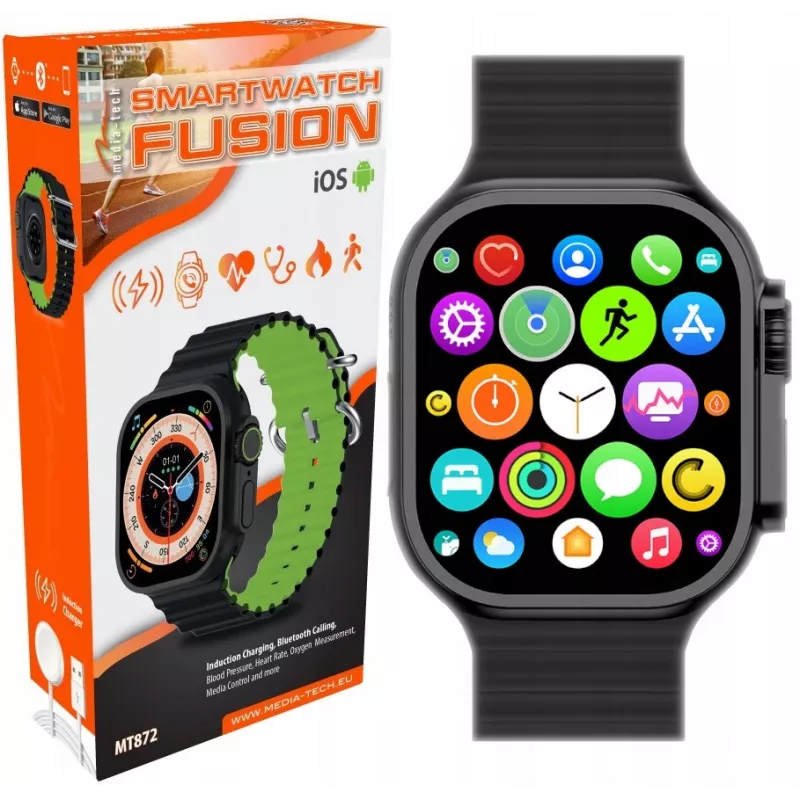Smartwatch Fusion MT872 Bluetooth Calling pulso tensión arterial oxígeno en sangre