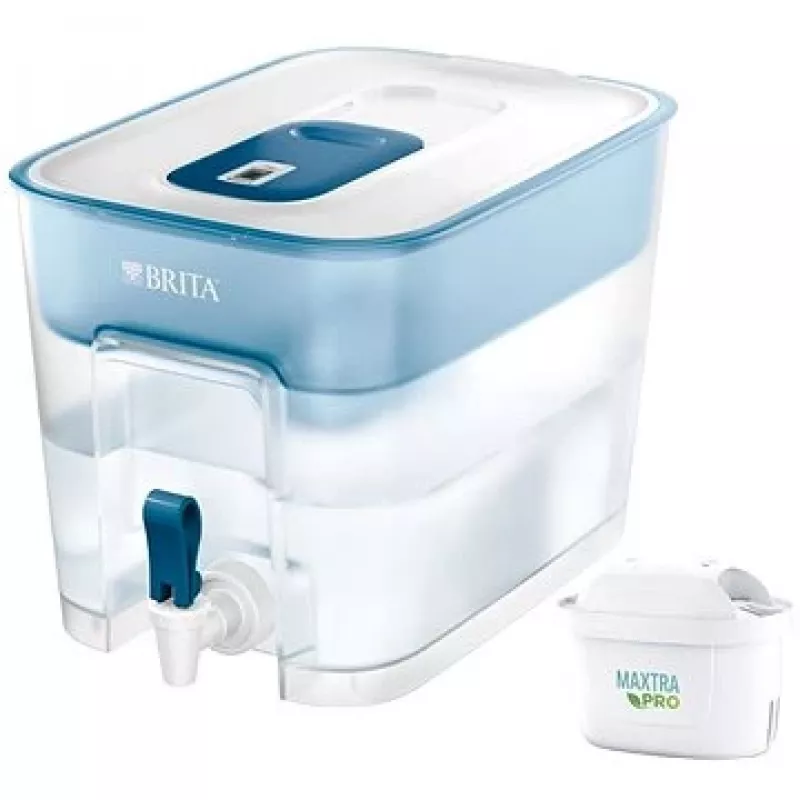 BRITA Flow 1052805 dispensador con filtro de agua con cartucho MAXTRA PRO Pure Performance, 8,2 l (5,2 l filtrados), azul
