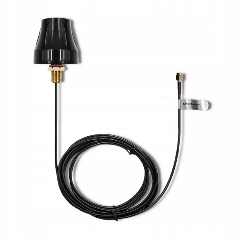 Antena 4G-LTE omnidireccional QOLTEC 57037, doble polarización, ganancia 5 dBi