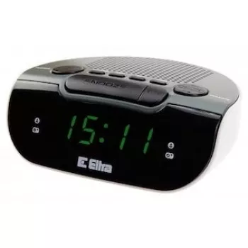 Radio con reloj/alarma LED, Eltra, 127x53x98 mm, gris/blanco