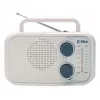 Radio Eltra DANA blanca – radio analógica portátil, diseño compacto de sobremesa